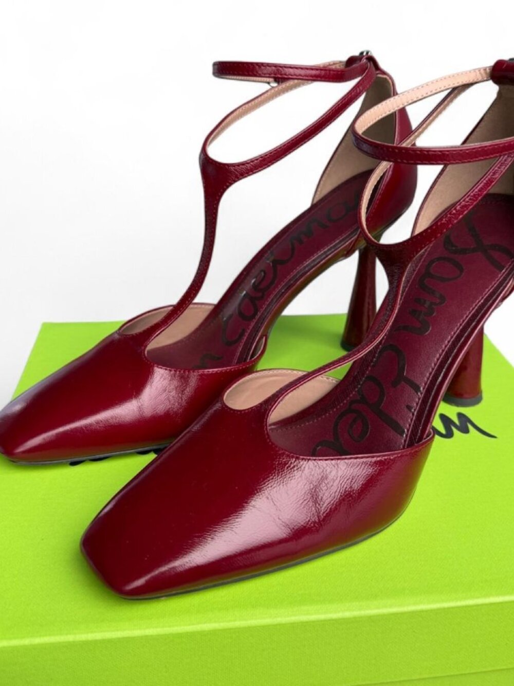 Burgundy Sam Edelman Everett T-Strap Pump